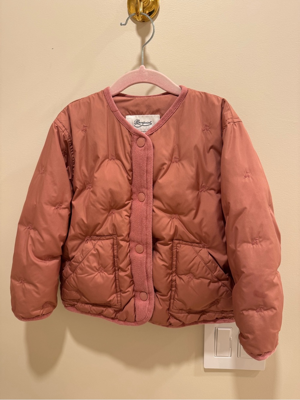 Bonpoint cherry puffer jacket coat fall winter